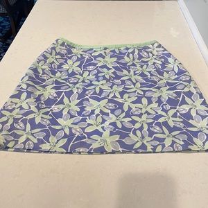 Lilly Pulitzer Ladybug Picnic lavender and mint green print vintage skirt